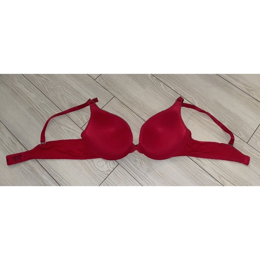 Lily of France 2131101 Extreme Ego Boost Push Up Bra Padded UW Womens 36B Red - Picture 5 of 6